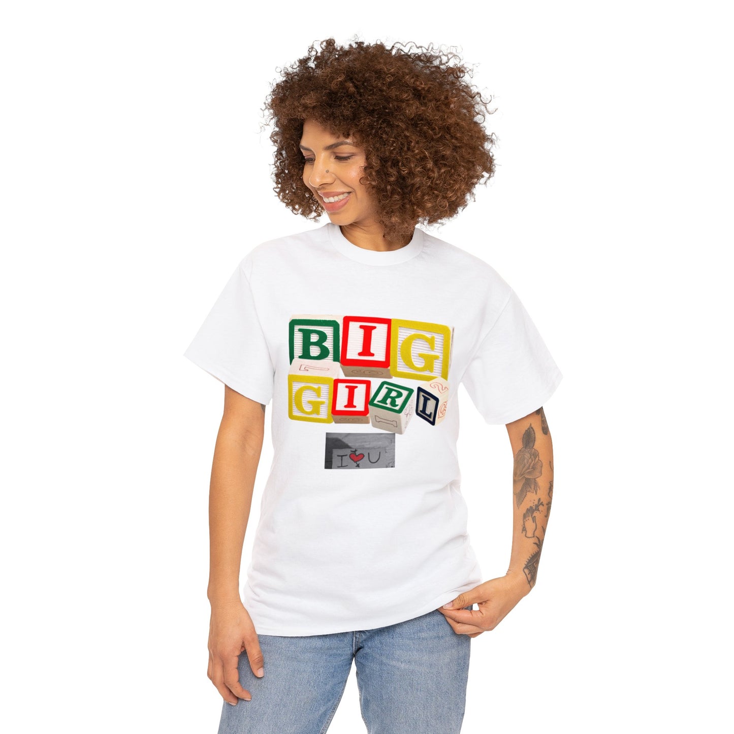 Big girl block letter love tee