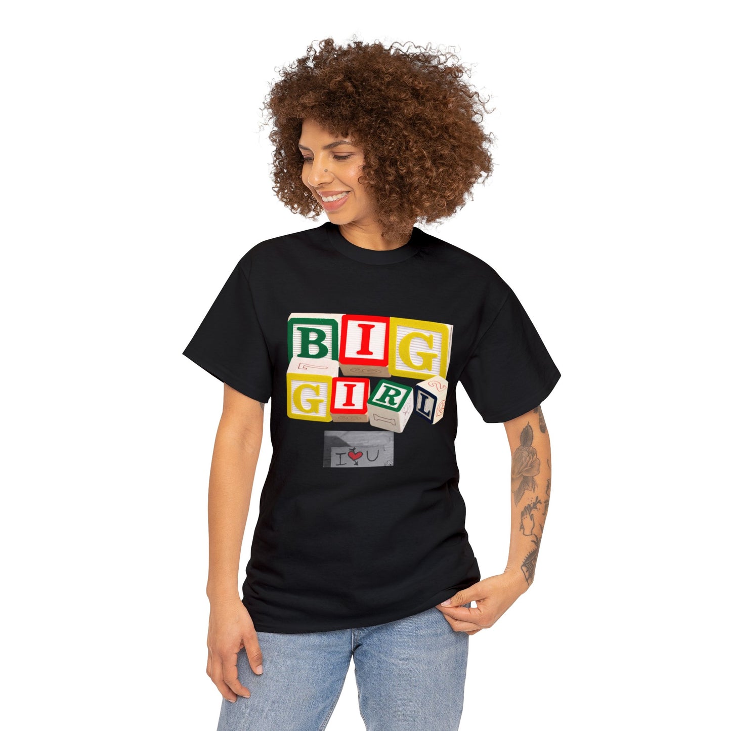 Big girl block letter love tee