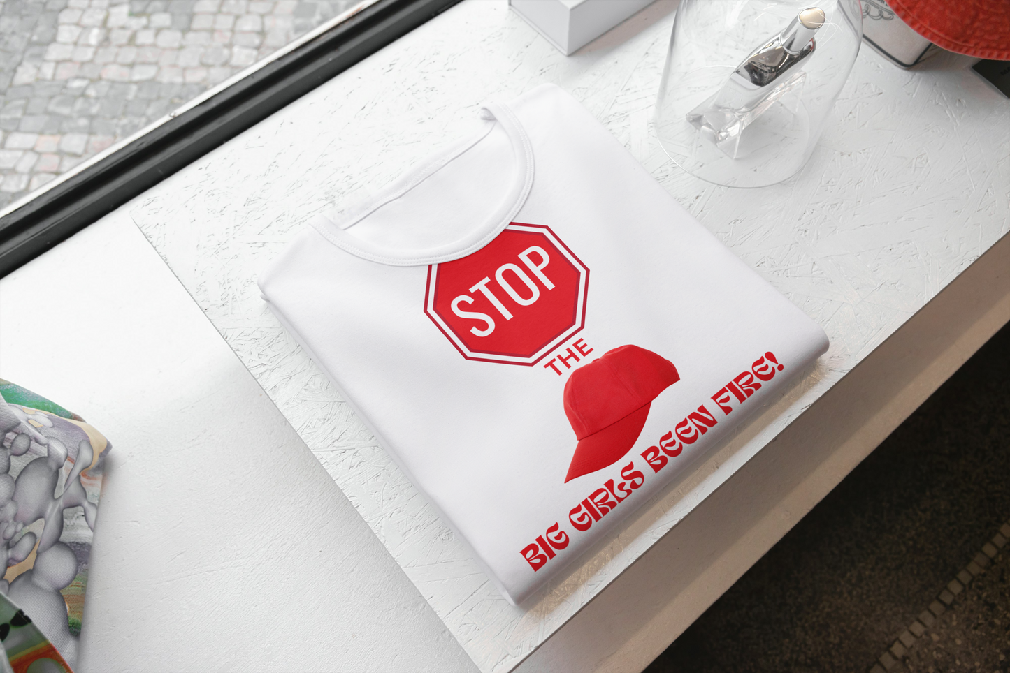 Stop the cap, big girls been fire tee, plus size women's tee, big women's tee, novelty tee