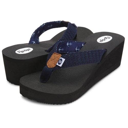 Womens Anna Wedge Yoga Mat Thong Flip Flop