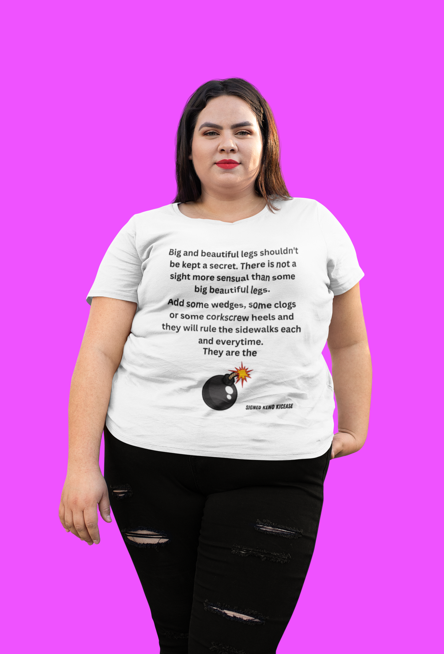 Plus Size Top, Plus Size Tee, Women's Tee, Curvy, Legs