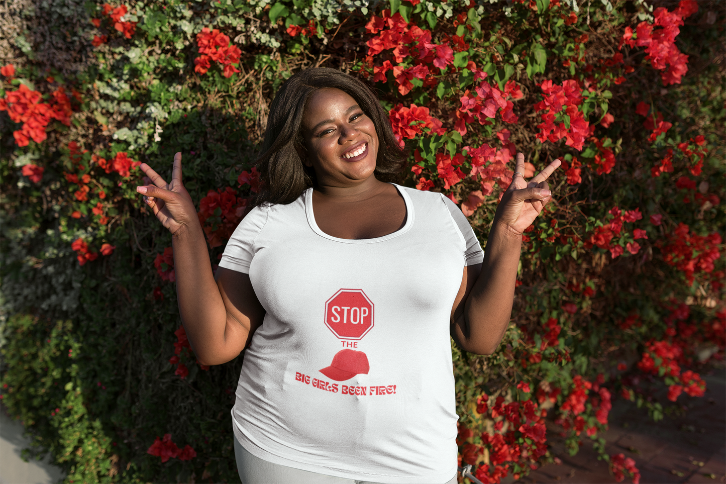 Stop the cap, big girls been fire tee, plus size women's tee, big women's tee, novelty tee